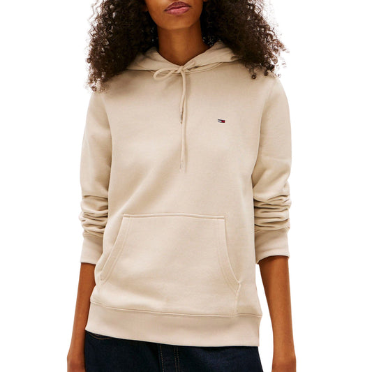Tommy Hilfiger Regular Small Flag Logo Hoody Beige (DW0DW19958-ABY) Women