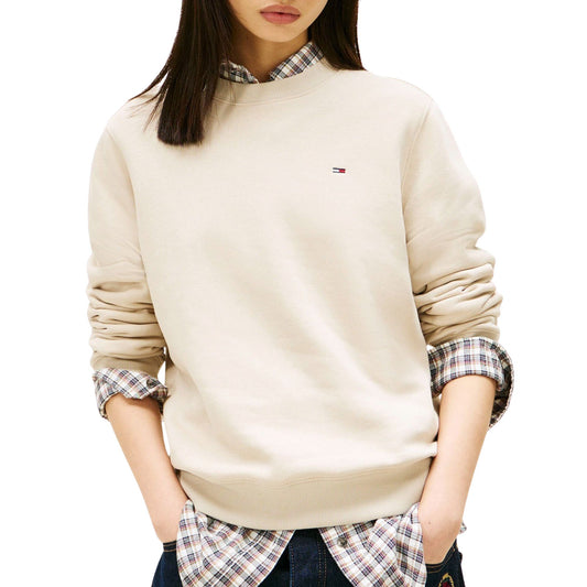 Tommy Hilfiger Regular Small Flag Logo Sweater Beige (DW0DW19959-ABY) Women