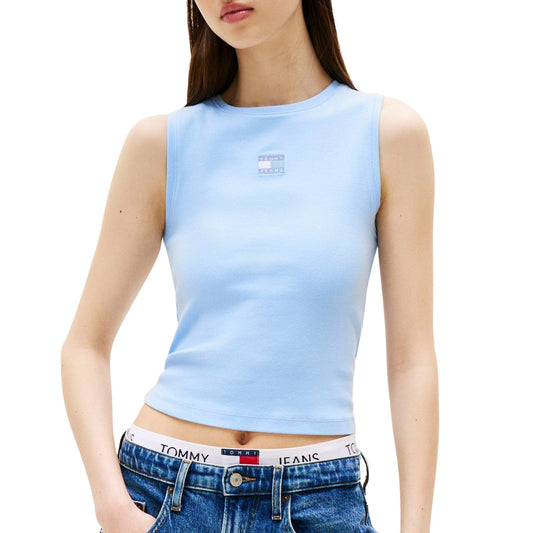 Tommy Hilfiger Slim Badge Tanktop Light Blue (DW0DW20896-C1T) Women