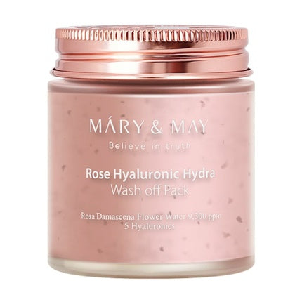 Mary&May Rose Hyaluronic Hydra Wash Off Pack 125 Grams Hydrating Face Mask 125g