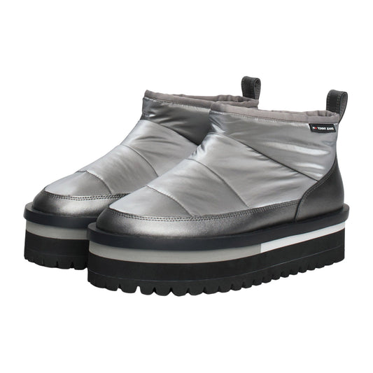 Tommy Hilfiger Flatform Boots Metallic Gray / Black / White / Grey (EN0EN02689-TRH) Women