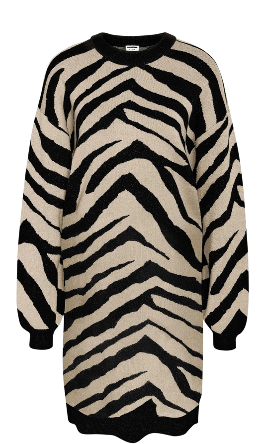 Charlott Long Sleeve O-Neck Knit Dress Fwd Black (27032655) Women