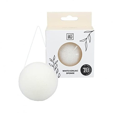 Ilu Konjac Makeup Sponge with Cord - White