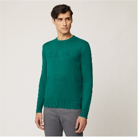 Harmont & Blaine Crew Neck With Front Logo Bottle Green (H0KJ20030314643) Men