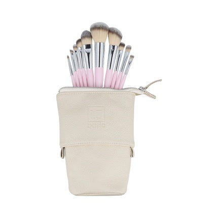 Ilu Basic Set 10 Makeup Brushes with Pink Bag