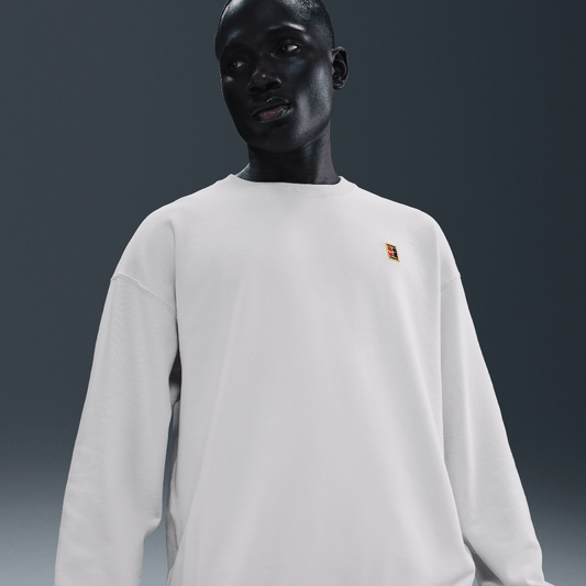 NikeCourt Men's French Terry Crewneck Top Phantom (IQ6556-030) Men