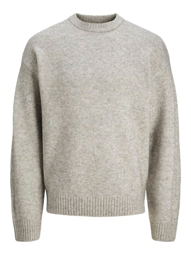 Jack & Jones Originals JOROLLIE KNIT CREW NECK SN Light Grey Melange (12215468-LightGreyMelange) Men