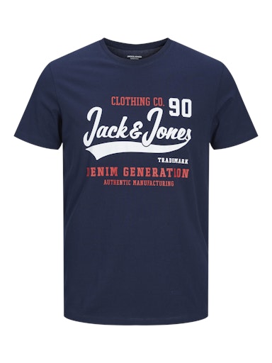 Jack & Jones Junior JJELOGO TEE SS O-NECK 2COL AW22 NOOS JNR Navy Blazer (12213081-NavyBlazer) Kids