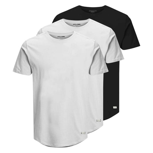 Jack & Jones Noa Crew T-Shirts (3-pack) (12191765-WHIWHIBLA) Men