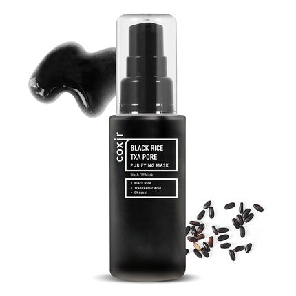 Coxir Black Rice TXA Pore Purifying Mask with Tranexamic Acid 3-in-1 Detox Serum