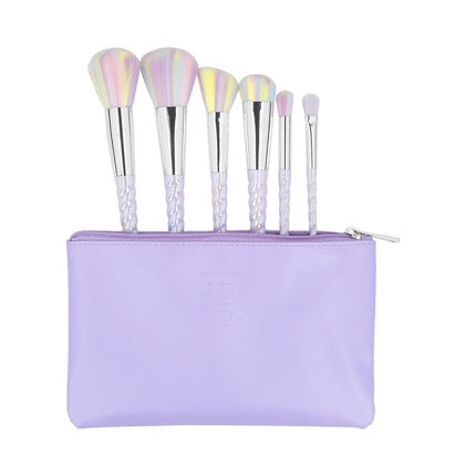 Ilu Basic Set 6 Makeup Brushes with Unicorn Bag