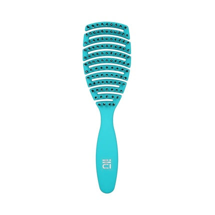 Ilu My Happy Color Ocean Blue Easy Detangling Professional Hairbrush with Soft