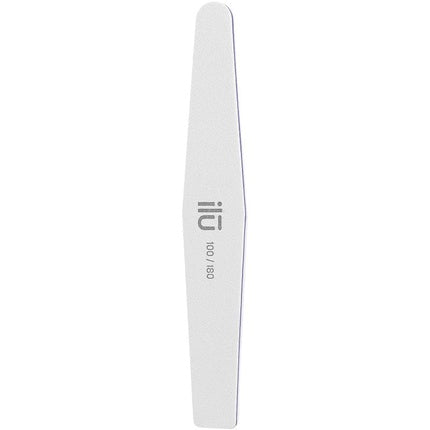 Ilu Double-Sided White Nail File for Manicure and Pedicure Trapezoid Shape 100/180
