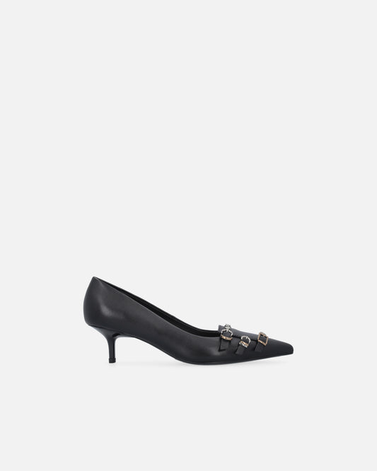 GLORIA 12 - DECOLLETE CALF LEATHER BLACK Women