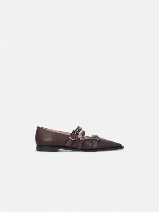 ZULEMA 02 - BALLERINA CALF LEATHER BERRY RED Women