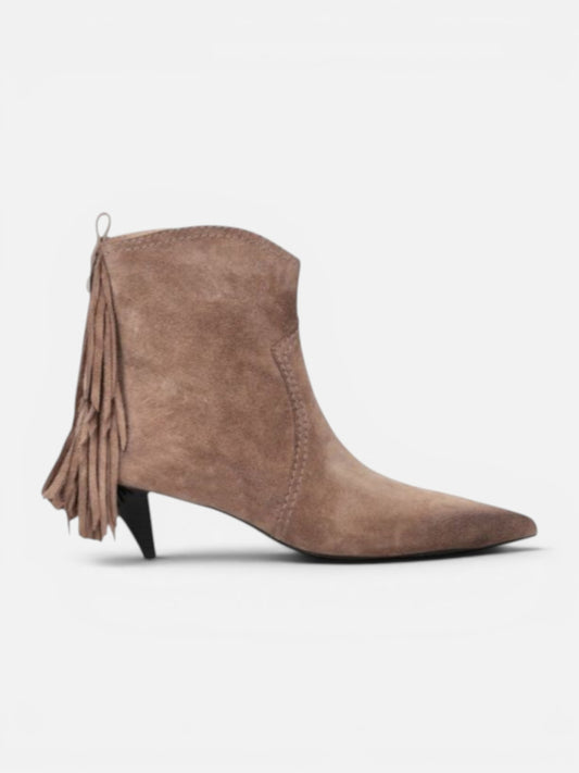 DIDI 01 - ANKLE BOOT BRUSHED COW SUEDE TABACCO Women