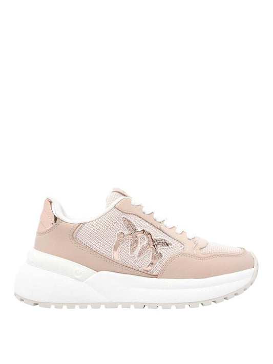 GEM 07 - SNEAKER CALF LEATHER/GLITTER MESH LIGHT ROSE Women