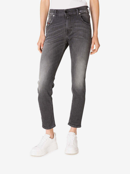 Diesel Cropped Slim Fit Jeans Grey (SUNICE-3134772) Women