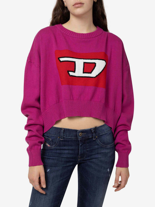 Diesel Patterned Cropped Sweater Pink (SUNICE-3134985) Women