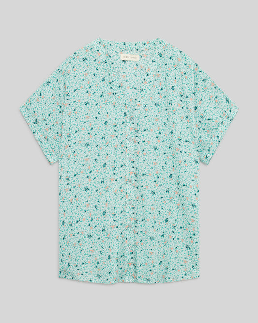 CLOSET by LO Top Blue Turquoise (15T3935C11) Women