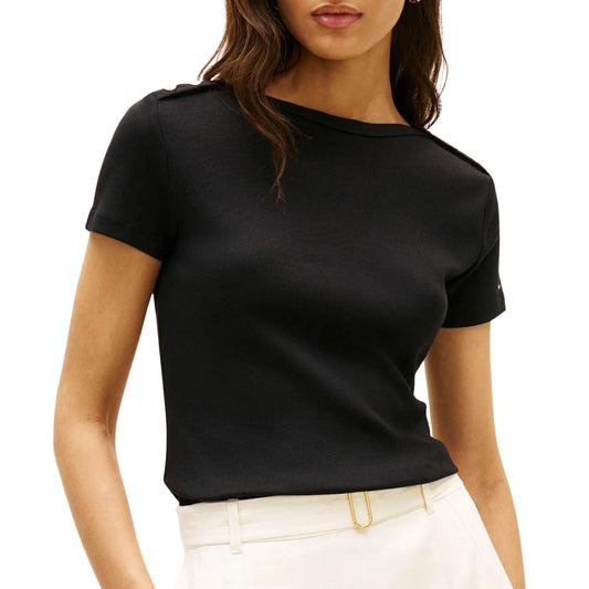 Tommy Hilfiger Gold Button Slim Shirt (WW0WW49250-BDS) Women