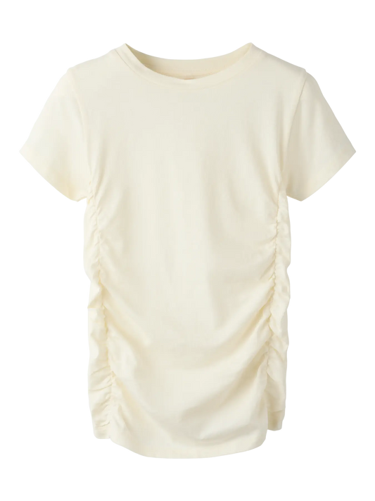 Balisa Short Sleeve Slim Top Cloud Dancer (13261017) Kids