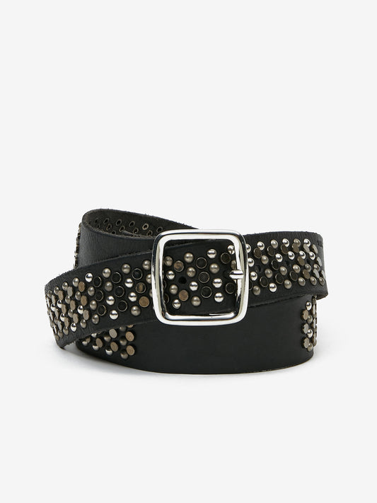 Diesel Patterned Leather Belt Perf Black (X07782-P0752-3340882) Men
