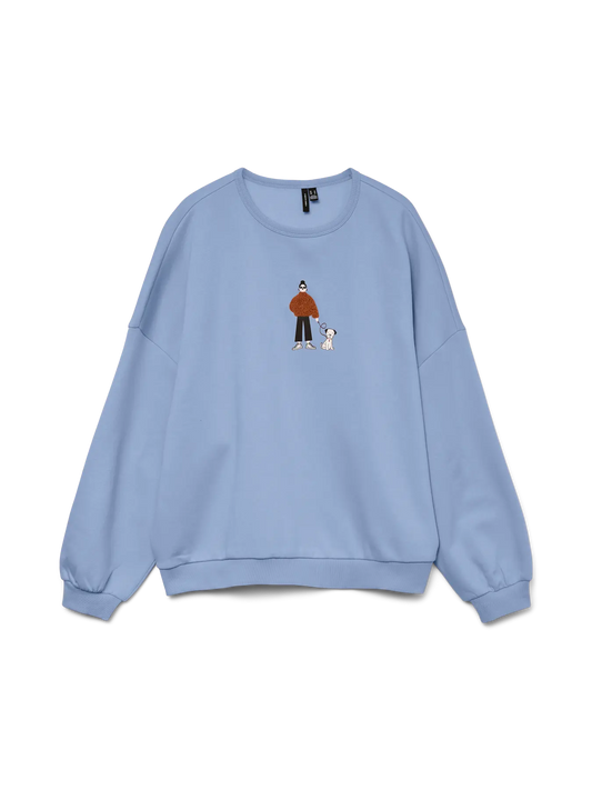Line Maly Sweatshirt Brunnera Blue (10335544) Women