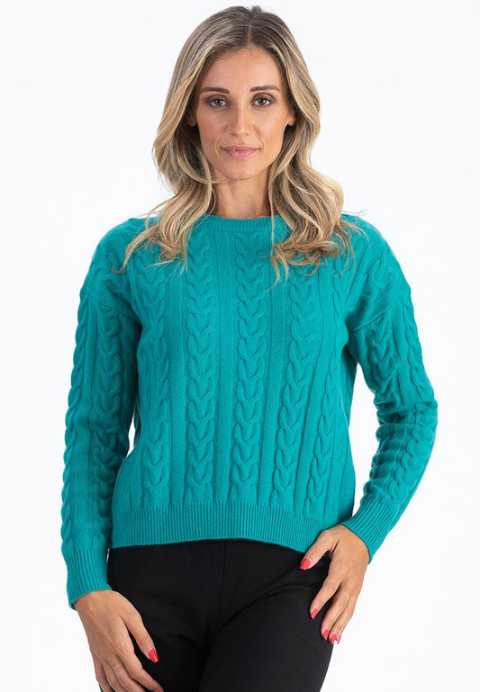 Dee Ocleppo Pullover Roundneck/ Cables Allover/Long Sleeve (ZZO1R9R03-M00) Women