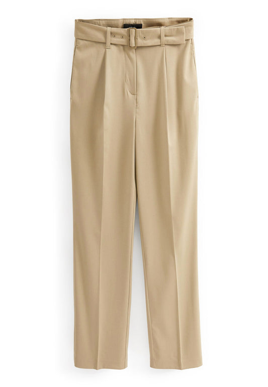 Next Tailored Straight Leg Belted Trousers Standard Beige (NX321A1BX-B11) Women