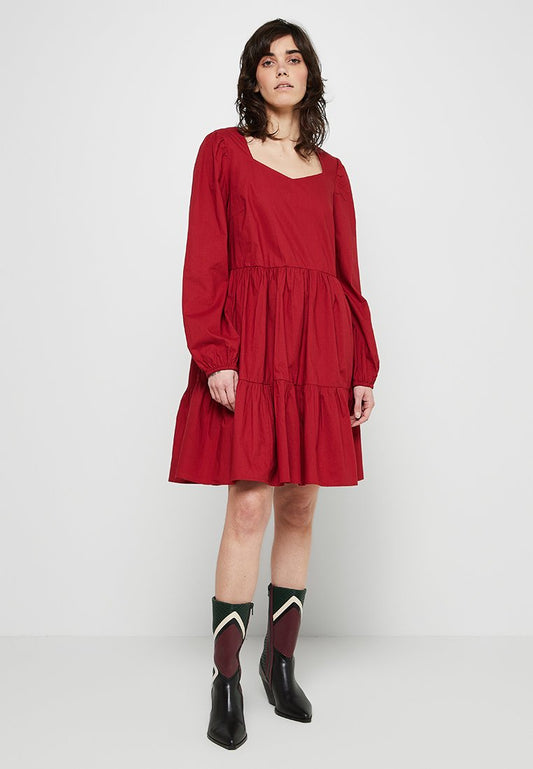 Pieces DRESS FEM WOV CO100 Red (ZZO1T1R19-N00) Women