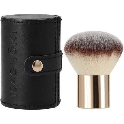 Kashoki Kasho018 200 Kabuki Brush for Face Gold Pink Makeup Brush with Synthetic