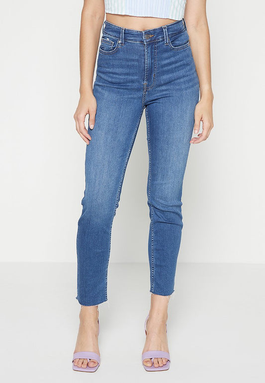 ONLY ONLEMMY HW MOM CRO ANK STRETCH DNM BOX Dark Blue (ZZO1Y6H03-K00) Women