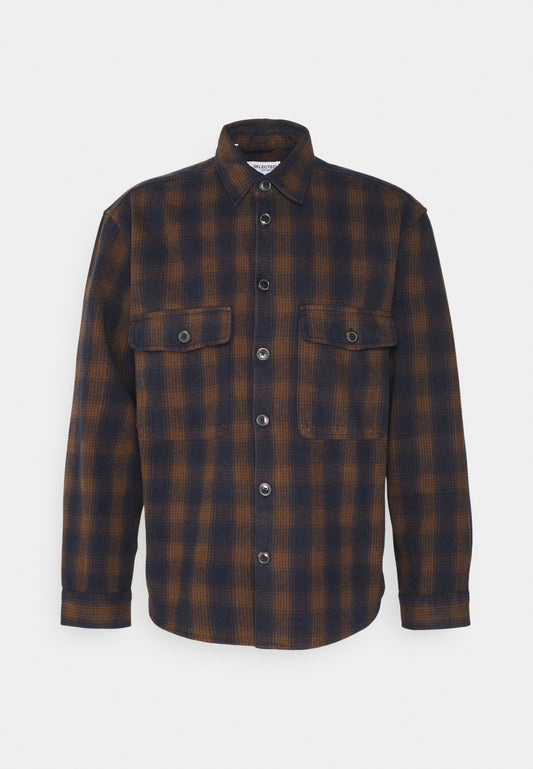 Selected SLHLOOSEMASON FLANNEL OVERSHIRT W Beige (SE622T0L9-B11) Men