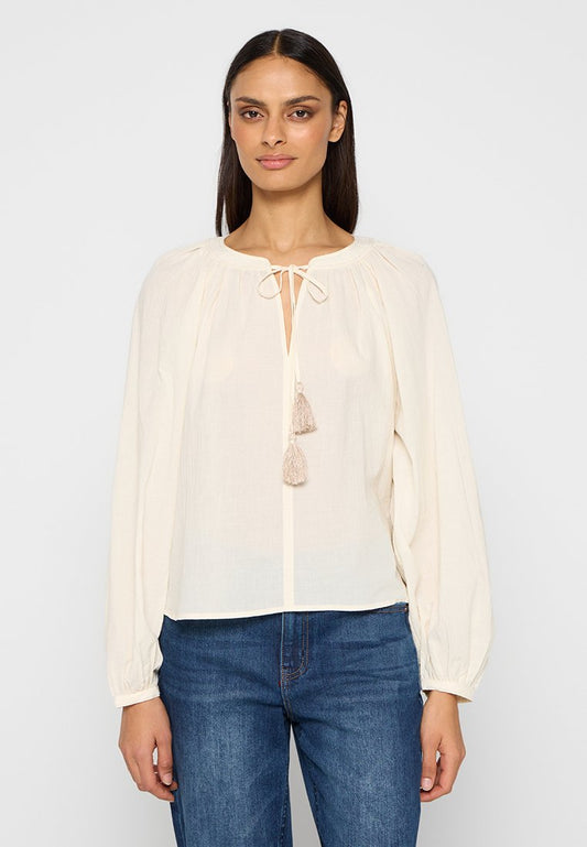 Scotch & Soda Balloon sleeve top Off-White (ZZO30HV15-K00) Women