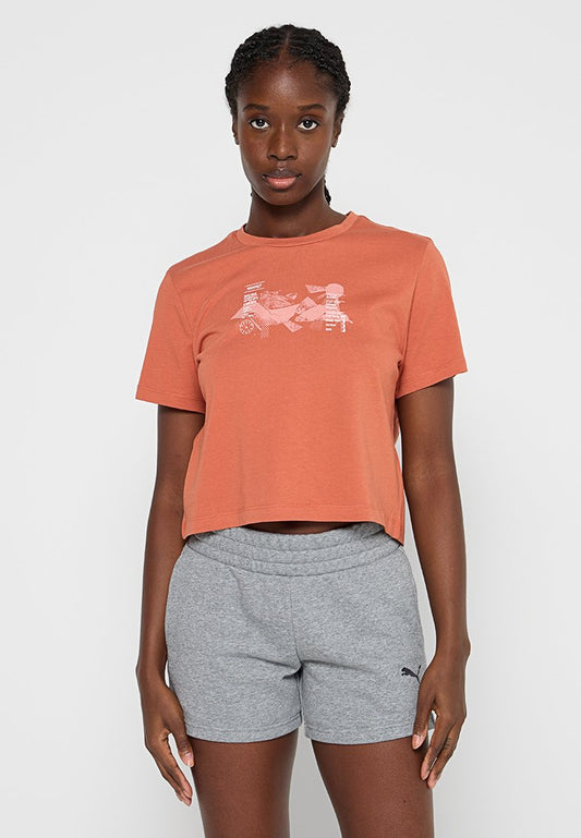 Mammut Massone T Shirt Cropped Rocks Apricot (ZZO2TW512-G00) Women