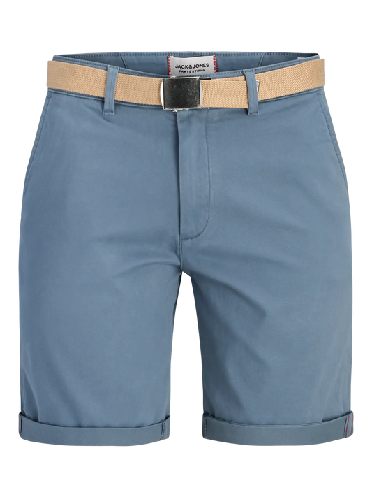Tbowie Shorts Mg W. Belt Reg Blue Mirage (12173470) Men