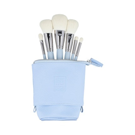 Ilu Basic Set 6 Makeup Brushes with Blue Bag