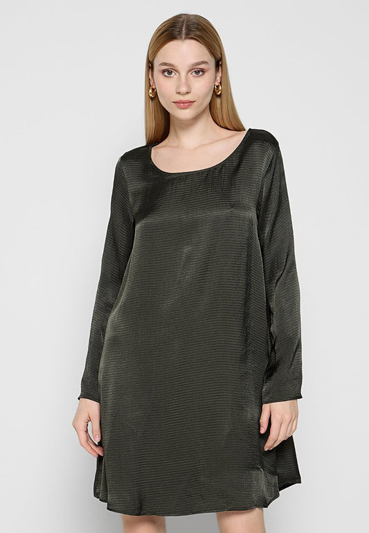Long sleeves large short dress Women