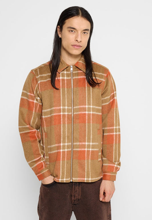 A long sleeve overshirt in a checkered pattern Men
