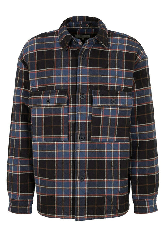 TOM TAILOR DENIM Jackets Gesteppte Shirt Jacket with Karomuster Dark Blue (TO722T075-K11) Men