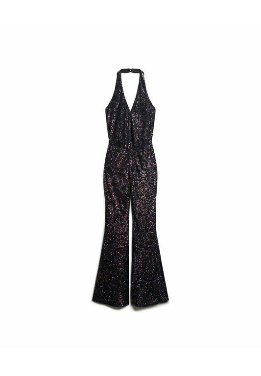 Superdry & Co Sequin Halter Jumpsuit Black (SU221T035-Q11) Women