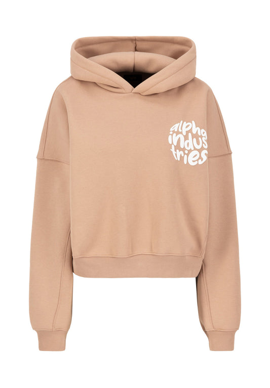 Alpha Industries Hoodies Logo Hoody Wmn Beige (AL521J02N-G11) Women