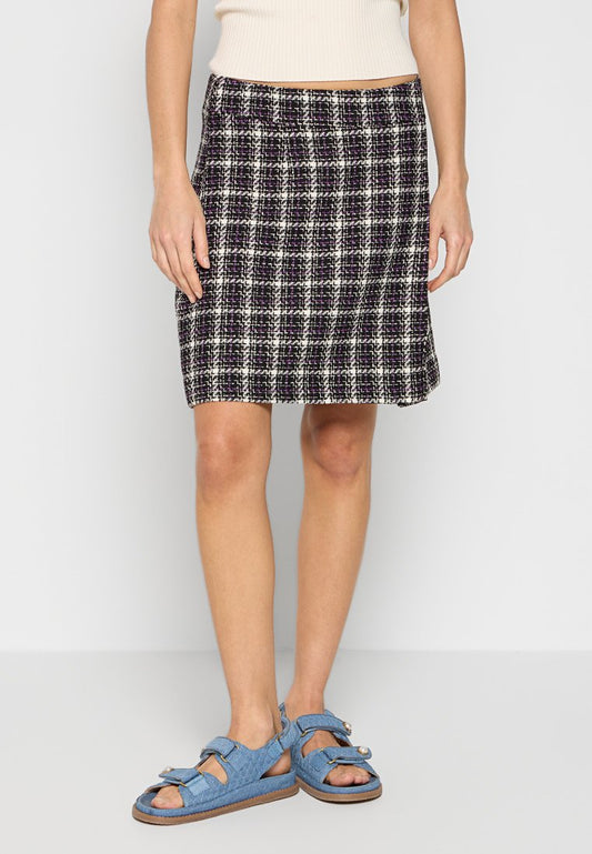 KARL LAGERFELD CHECK BOUCLE HW SKIRT (ZZO2Q1143-A00) Women
