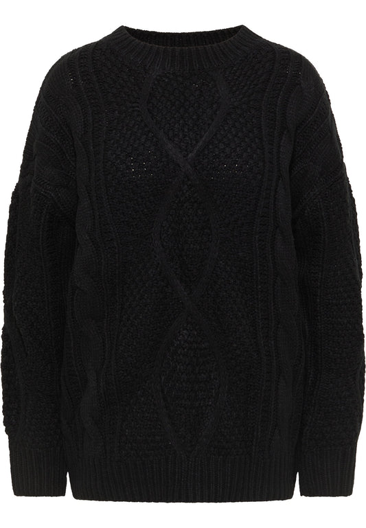 usha Crew Neck Jumper Black (1US21I0LC-Q11) Women