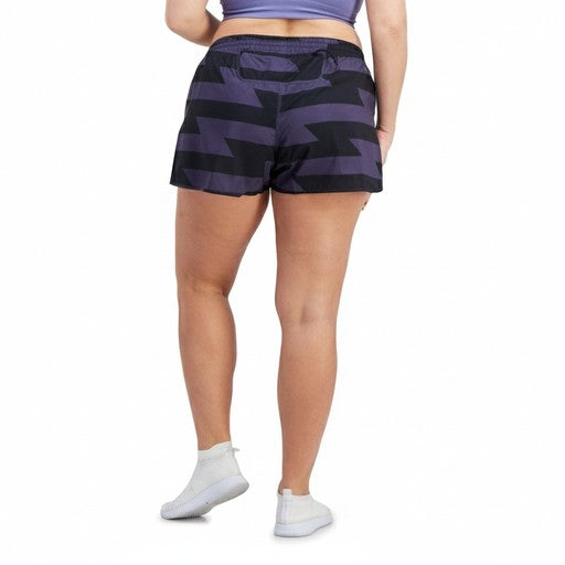 Adidas RNFast Purple Lightning Print Shorts, Women