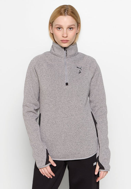 Puma W SEASONS SWEATER FLEECE 1/2 ZIP Grey (ZZO2KC153-C00) Women