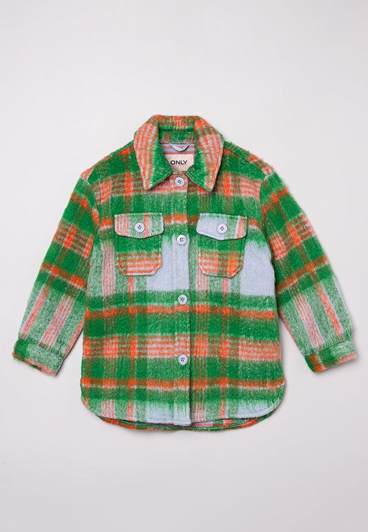 Only Girls KOGEPIC L/S CHECK SHACKET CP PNT blue (ZZO2JHN04-K00) Kids