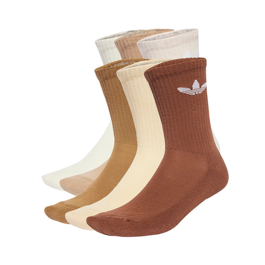 adidas Socks Trefoil Crew (6 Pairs) Cream White (JY2678) Unisex