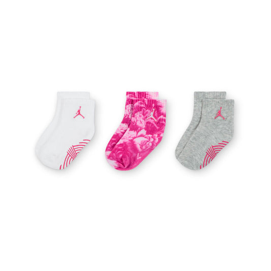 Jordan Socks Ankle Gripper (3 Pairs) Fire Pink (NJ0707-A2B) Kids
